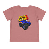 Load image into Gallery viewer, Toddler Evan Storm Logo &amp; Truck Short Sleeve Tee