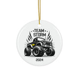 Load image into Gallery viewer, Team Storm Monster Truck Tree Ornament