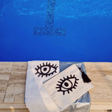 Load image into Gallery viewer, Evil Eye Beach Towel by Moa