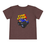 Load image into Gallery viewer, Toddler Evan Storm Logo &amp; Truck Short Sleeve Tee