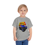 Load image into Gallery viewer, Toddler Evan Storm Logo &amp; Truck Short Sleeve Tee