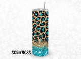 Load image into Gallery viewer, 20oz Aqua Leopard Tumbler Look What I Did by IP