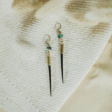 Load image into Gallery viewer, Commonform Quill + Turquoise Earrings