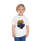 Load image into Gallery viewer, Toddler Evan Storm Logo &amp; Truck Short Sleeve Tee