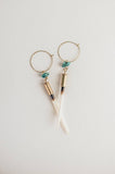 Load image into Gallery viewer, Commonform Quill + Turquoise Hoops