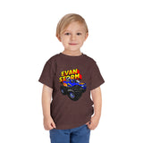 Load image into Gallery viewer, Toddler Evan Storm Logo &amp; Truck Short Sleeve Tee