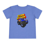 Load image into Gallery viewer, Toddler Evan Storm Logo &amp; Truck Short Sleeve Tee