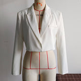 Load image into Gallery viewer, Blair - Buttonless Slim-Fit Lapel Cropped Blazer