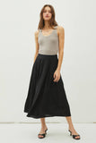 Load image into Gallery viewer, Cameron - Crinkle Pull-on Midi Skirt