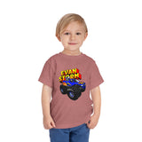 Load image into Gallery viewer, Toddler Evan Storm Logo &amp; Truck Short Sleeve Tee