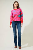 Load image into Gallery viewer, Zinnia Floral Gathered Shoulder Sweater