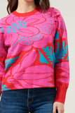 Load image into Gallery viewer, Zinnia Floral Gathered Shoulder Sweater