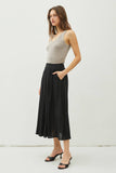 Load image into Gallery viewer, Cameron - Crinkle Pull-on Midi Skirt