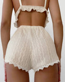 Load image into Gallery viewer, Cleo - Lace Textured Camisole and Shorts Sleep Set