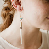 Load image into Gallery viewer, Commonform Quill + Turquoise Hoops