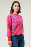 Load image into Gallery viewer, Zinnia Floral Gathered Shoulder Sweater