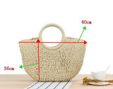 Load image into Gallery viewer, Beatrice -  Hand Knitting Casual Summer Beach Straw Bag