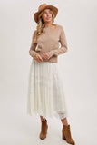 Load image into Gallery viewer, Sam - Boho Lace Midi Skirt