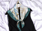 Load image into Gallery viewer, Emerald Green Trim Printed Scarf