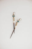 Load image into Gallery viewer, Commonform Quill + Turquoise Earrings