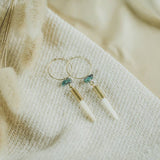 Load image into Gallery viewer, Commonform Quill + Turquoise Hoops