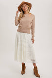 Load image into Gallery viewer, Sam - Boho Lace Midi Skirt