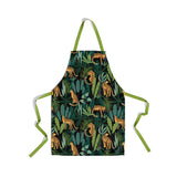 Load image into Gallery viewer, Apron: Jungle Cheetah Print Apron Sam + Zoey Black