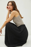 Load image into Gallery viewer, Cameron - Crinkle Pull-on Midi Skirt