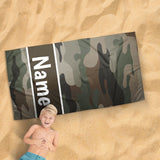 Load image into Gallery viewer, Camouflage Custom Beach Towel