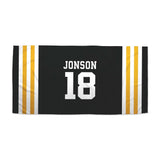 Load image into Gallery viewer, Beach Towel: Sports Jersey Beach Towel Sam + Zoey Yellow/ Black