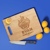 Load image into Gallery viewer, Personalized &quot;Grill Master&quot; Cutting Board Cutting Board Sam + Zoey Maple 