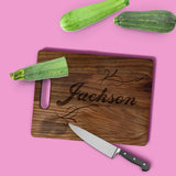 Load image into Gallery viewer, Personalized &quot;Script&quot; Cutting Board Cutting Board Sam + Zoey Walnut 