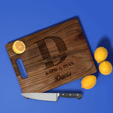 Load image into Gallery viewer, Personalized &quot;Wedding Monogram&quot; Cutting Board Cutting Board Sam + Zoey Walnut 