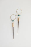 Load image into Gallery viewer, Commonform Quill + Turquoise Hoops