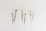 Load image into Gallery viewer, Commonform Quill + Turquoise Hoops