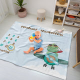 Load image into Gallery viewer, Baby Dinosaur Milestone Blanket