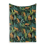 Load image into Gallery viewer, Cheetah in Jungle Throw Blanket